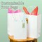White Paper Bags with Handles Bulk 8"x4.5"x10.8" 100Pcs Gift Bags Medium Size, White Gift Bags with Handles, Gift Bag Bulk for Retail, Party, Shopping, Merchandise